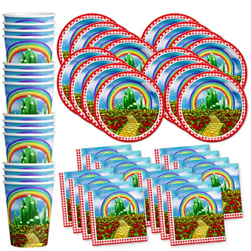 Product Cover The Wonderful Wizard of Oz Birthday Party Supplies Set Plates Napkins Cups Tableware Kit for 16