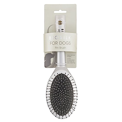 Product Cover BioSilk for Dogs Pin Brush | Removes Mats, Tangles & Loose Hair with Minimal Effort & Comfort | Suitable for Long or Short Hair
