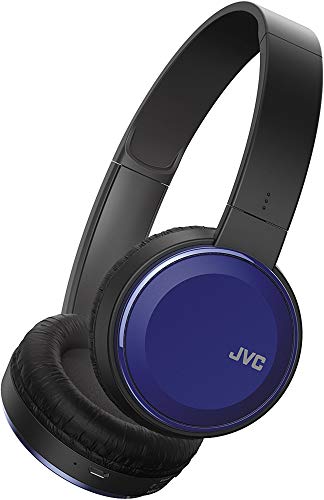 Product Cover JVC Wireless Lightweight Flat Foldable On Ear Bluetooth Wireless Headband with Mic, Blue (HAS190BTA)