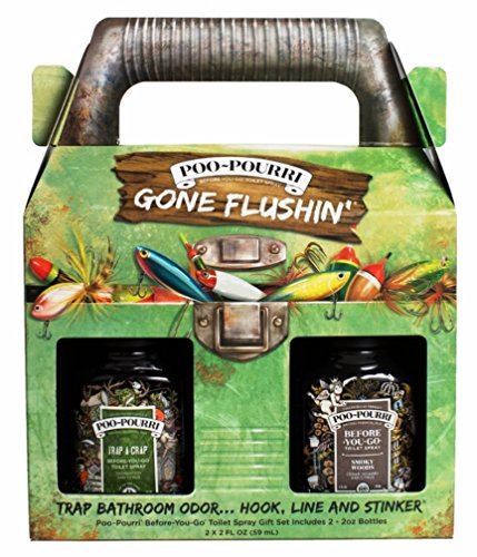 Product Cover Poo-Pourri Before-You-Go Toilet Spray, Gone Flushin' Gift Set of 2, Trap-A-Crap and Smoky Woods Scent