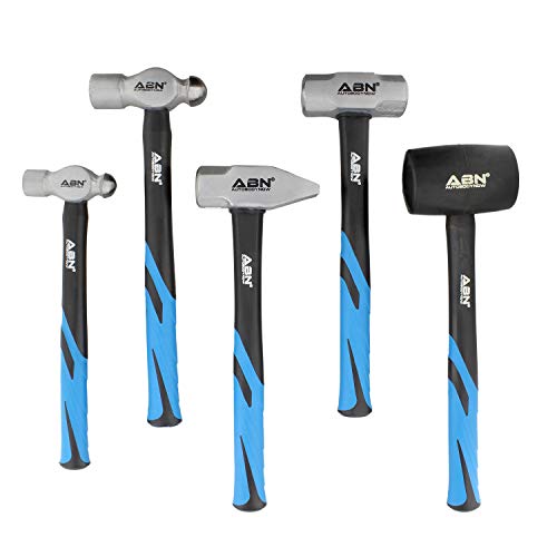 Product Cover ABN 5 Piece Hammer Set - Forging Hammer Tool Set, Metal Working Tools and Equipment Pein and Sledge Hammer Tools