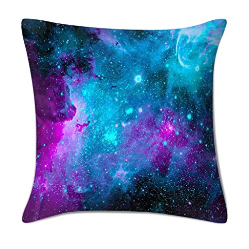 Product Cover LIULIUS 18 x 18 Inch Galaxy Polyester Pillow Cover Soft Square Throw Pillowcase
