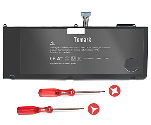 Product Cover Temark New A1382 Battery for MacBook Pro 15 inch A1286 (only for Early 2011, Late 2011, Mid 2012), fit MC721LL/A MC723LL/A 661-5844 020-7134-A