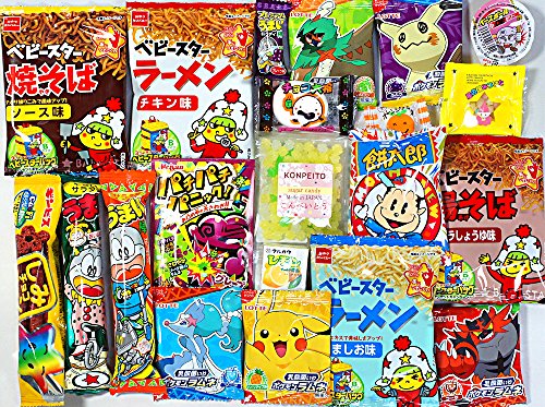 Product Cover Bundle 21 pieces Assorted Japanese Candy Snack Ramune Chocolate snack & Konpeito of Nanohana 50g