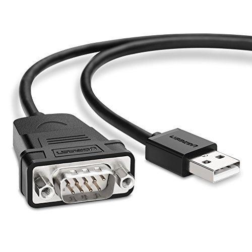 Product Cover UGREEN USB to DB9 RS232 Cable Converter USB 2.0 to Serial Adapter Hexnuts Male with Prolific PL2303 Chipset, Compatible with Windows 10/8.1/8/7, Linux, and Mac OS (1.5FT)