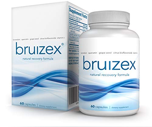 Product Cover BRUIZEX Anti-Bruising Supplement, Non-GMO Bromelain & Quercetin Complex: Swelling & Pain Relief, Full Body Anti-Inflammatory Treatment, Great for Recovery After Plastic Surgery & Injuries-60 Capsules