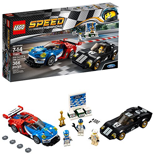 Product Cover LEGO Speed Champions 6175279 2016 GT & 1966 Ford Gt40 75881 Building Kit (366 Piece), Multi
