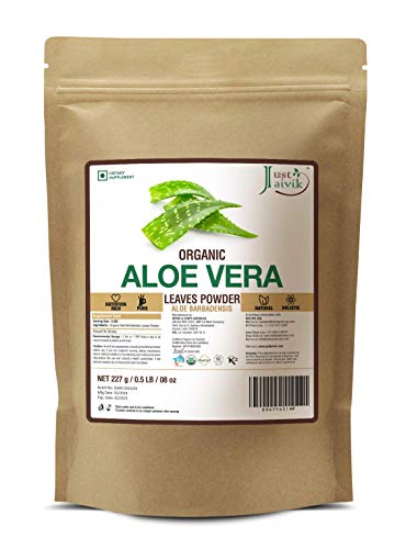Product Cover 100% Organic Aloe Vera Powder - 227g /0.5 LB USDA Organic Certified (Aloe Barbadensis) for