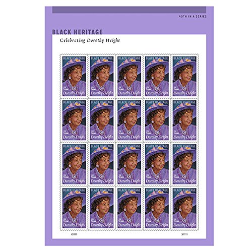 Product Cover Dorothy Height Black Heritage Forever Sheet of 20 Postage Stamps By USPS