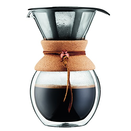 Product Cover BODUM 11682-109 Pour Over Coffee Maker Grip, 8 Cup, 34 Ounce, Double Wall Cork