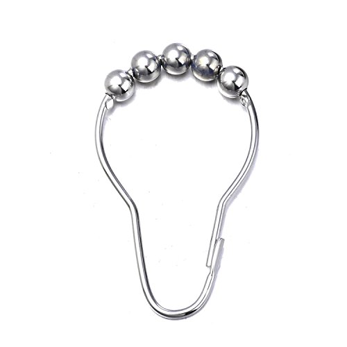 Product Cover LIHAO Closed Style Rustproof Stainless Steel Shower Curtain Rings, Chrome