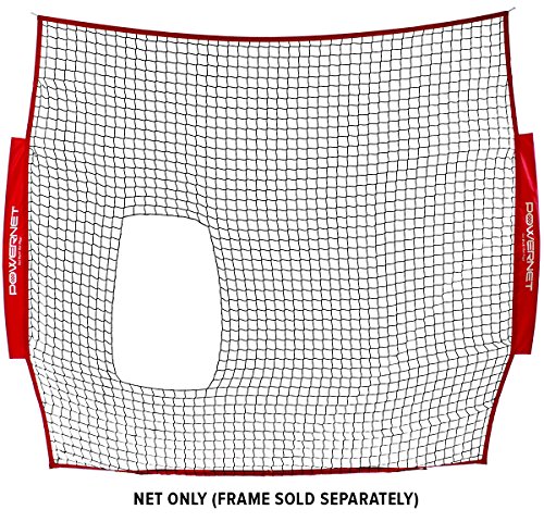 Product Cover PowerNet 7x7 ft Pitch-Thru Protection Screen for Softball (NET ONLY) | 49 sqft Barrier | Perfect for Pitching or Batting Practice | Open Area in Net to Allow Ball to Pass Through