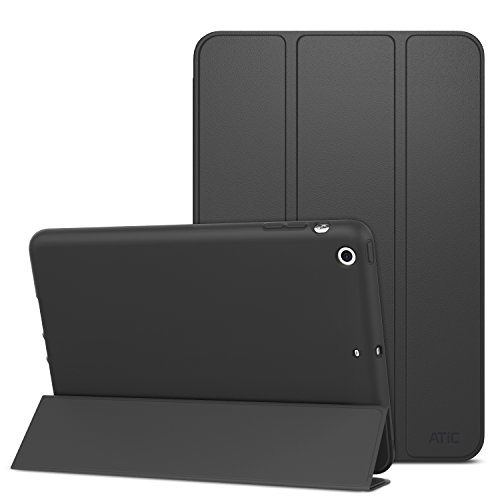 Product Cover ATiC Case for iPad Mini 3 / 2 / 1, Slim Stand Case with Soft TPU Back Cover for Apple iPad Mini 1 (2012) / iPad Mini 2 (2013) / iPad Mini 3 (2014), BLACK (Will not fit iPad Mini 4)