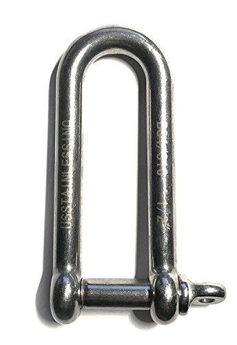Product Cover Stainless Steel 316 Long D Shackle 1/2