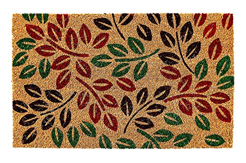 Product Cover Onlymat Natural Coir PVC Doormat (75 x 45 x 1.5cm, Brown, Red and Green)