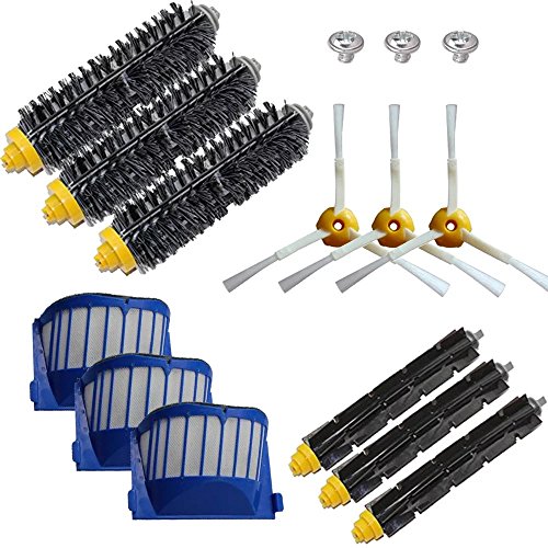 Product Cover ANBOO for iRobot Roomba Brush Replacement Parts 650, 620,655,595 620 630 645 650 655 660 Robotic Vacuum Cleaner Replenishment Parts,12 pcs 600 Series Accessories