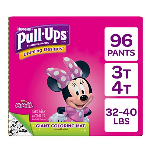 Product Cover Pull-Ups Learning Designs for Girls Potty Training Pants, 3T-4T (32-40 lbs.), 96 Ct. (Packaging May Vary)