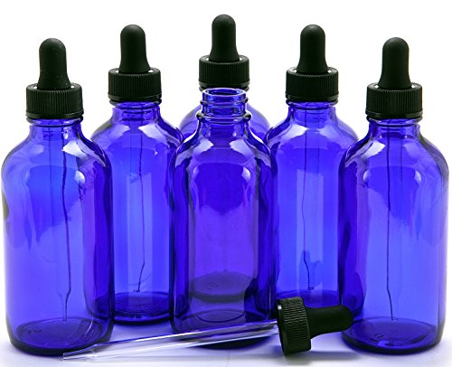 Product Cover Vivaplex, 6, Cobalt Blue, 4 oz Glass Bottles, with Glass Eye Droppers