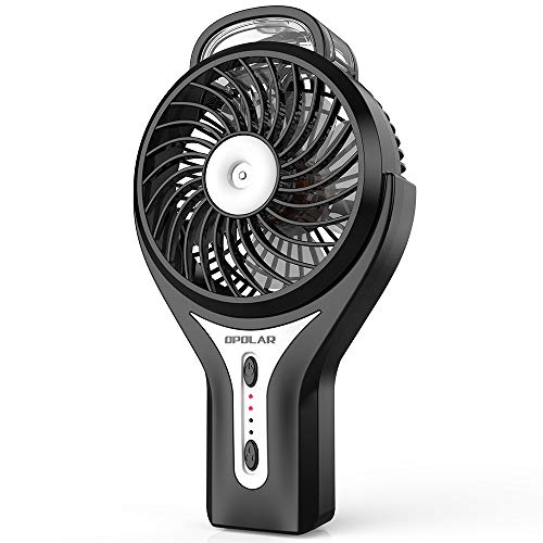 Product Cover OPOLAR Handheld Personal Water Misting Fan for Travel, Portable Rechargeable Fan with 2200mAh Battery, Battery Operated or USB Powered, Small Air Cooler/Mini Humidifier with 3 Settings