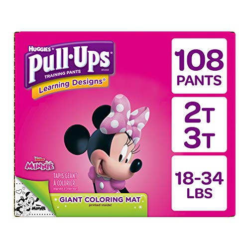 Product Cover Pull-Ups Learning Designs for Girls Potty Training Pants, 2T-3T (18-34 lbs.), 108 Ct. (Packaging May Vary)