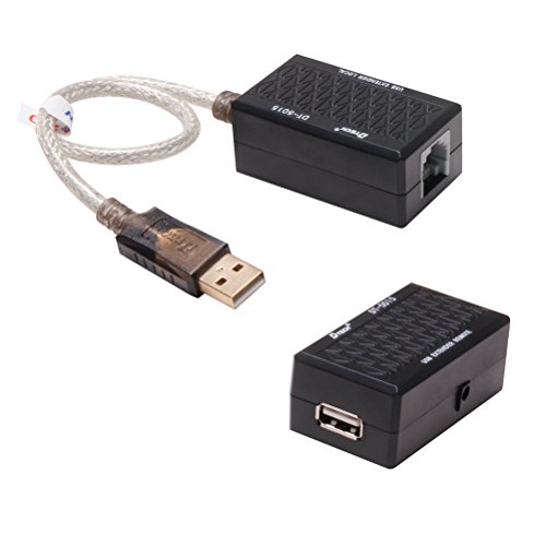 Product Cover DTECH USB to RJ45 Extender Over Cat5 Cat5e Ethernet Cable Extension Adapter Set Connection up to 200ft