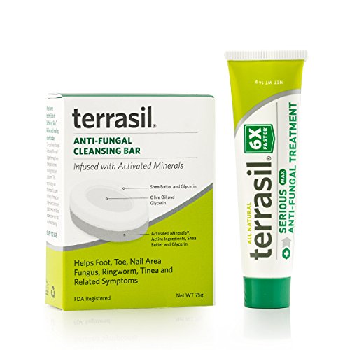 Product Cover terrasil® Anti-fungal Treatment MAX + Anti-fungal Cleansing Soap - 6X Faster Doctor Recommended 100% Guaranteed All-Natural Soothing Clotrimazole OTC-Registered - Complete Treatment- 14g + Bar