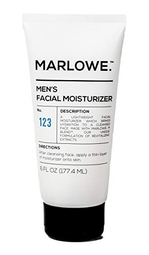 Product Cover MARLOWE. No. 123 Men's Facial Moisturizer 6 oz | Lightweight Daily Face Lotion for Men | Best for Dry or Oily Skin | Made with Natural Ingredients & Anti-Aging Extracts