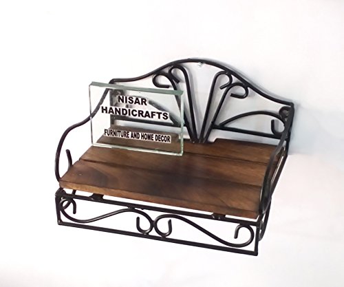 Product Cover Nisar Handicrafts Wooden Iron Set Top Box Holder Wall Shelf - Multi Purpose