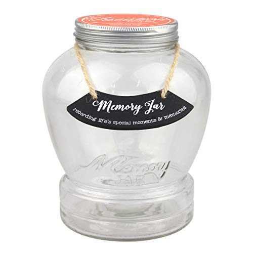 Product Cover Top Shelf Vacation Memory Jar ; Unique Keepsakes for Friends and Family ; Thoughtful Gift Ideas ; Kit Comes with 180 Tickets, Pen, and Decorative Lid