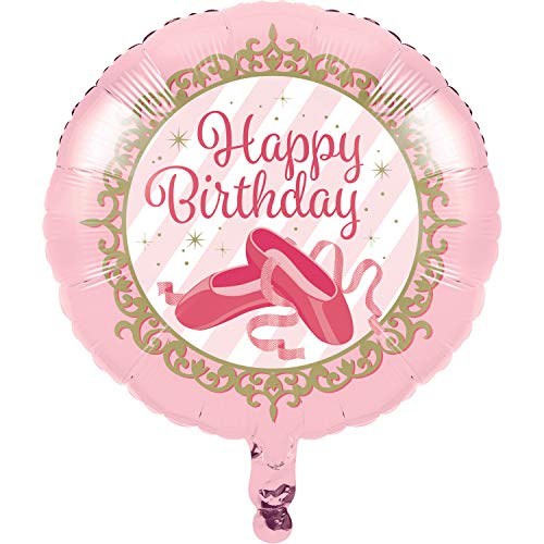 Product Cover Creative Converting 324440 Twinkle Toes Ballerina Ballet Birthday Foil Balloon, 18
