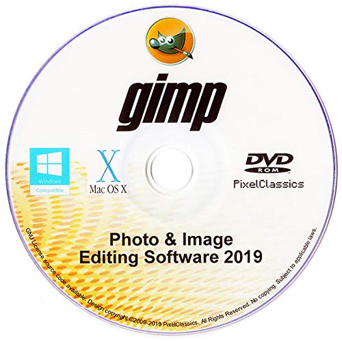 Product Cover GIMP 2019 Photo Editor Premium Professional Image Editing Software for PC Windows 10 8.1 8 7 Vista XP, Mac OS X & Linux - Full Program & No Monthly Subscription!