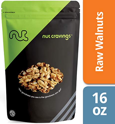Product Cover Nut Cravings California Raw Walnuts - 100% All Natural Shelled Halves and Pieces - 16 Ounce