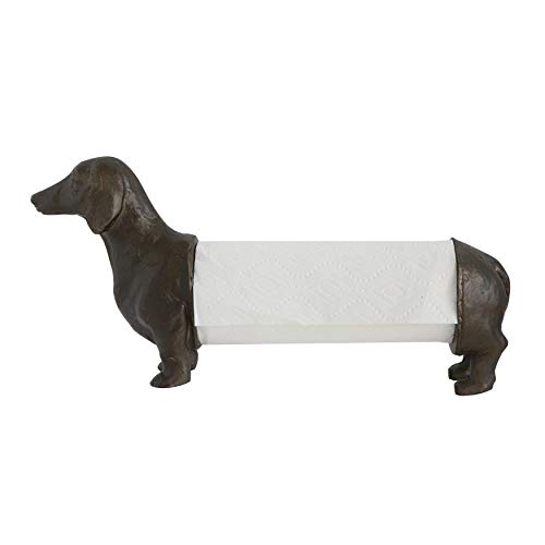 Product Cover Creative Co-Op DA7288 Dachshund Dog Paper Towel Holder Entertaining Tools, Bronze