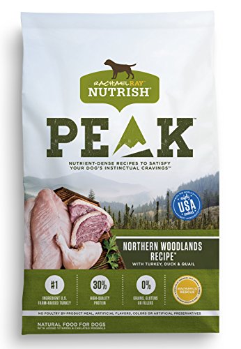 Product Cover Rachael Ray Nutrish PEAK Natural Grain Free Dry Dog Food, Northern Woodlands with Turkey, Duck & Quail, 4 lbs