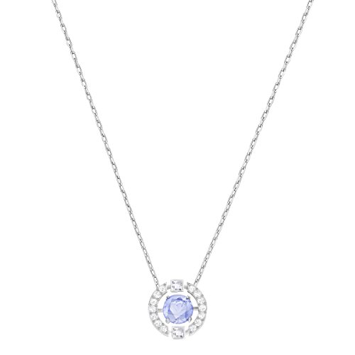 Product Cover SWAROVSKI Women's Sparkling Dance Round Necklace, Blue, Rhodium plated