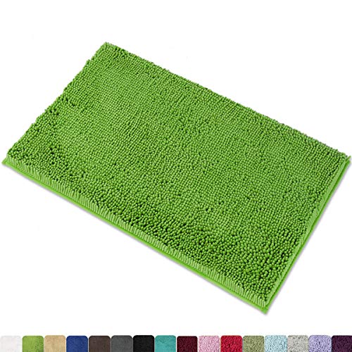 Product Cover MAYSHINE 20x32 Inches Non-Slip Bathroom Rug Shag Shower Mat Machine-Washable Bath Mats with Water Absorbent Soft Microfibers of - Green