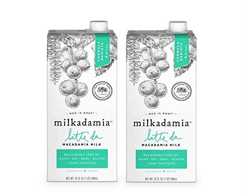 Product Cover Milkadamia Latte Da Macadamia Milk Barista Blend (32 Oz., 2 Count) - Dairy Free, Vegan