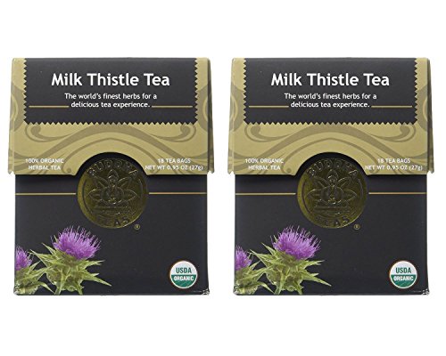 Product Cover Organic Milk Thistle Tea - Kosher, Caffeine Free, GMO-Free - 18 Bleach Free Tea Bags (Pack of 2)