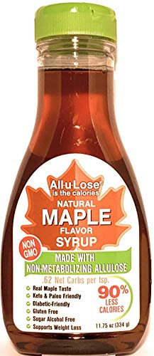 Product Cover Maple Syrup All-u-Lose, Natural, Non-GMO, Low Carbs & Calories made with Allulose