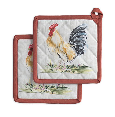 Product Cover Maison d' Hermine Campagne 100% Cotton Set of 2 Pot Holders 8 Inch by 8 Inch