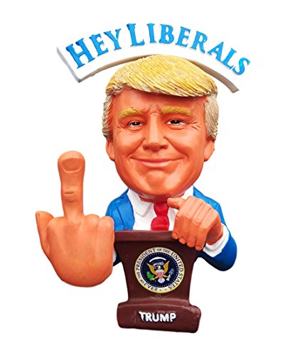 Product Cover Donald Trump Doll - This Bobblehead Trump Has A Bobbling Middle Finger Instead of Head - F.U Media/Liberals