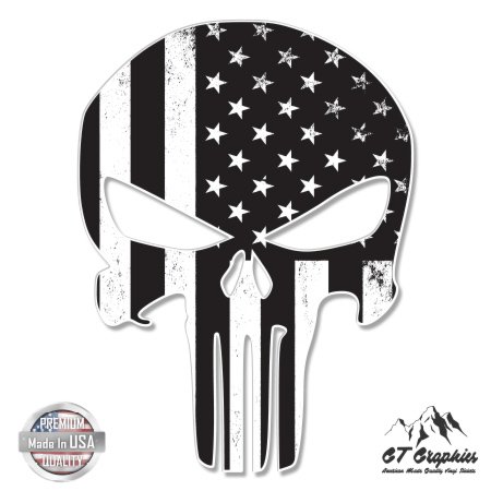 Product Cover Punisher Skull Subdued American Flag Tactical - 3