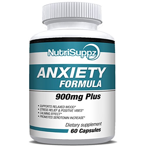 Product Cover Anti Anxiety Supplement 900mg With Gaba, L-Theanine, 5-HTP, Ashwagandha, Magnesium Oxide, St. John's Wort, Chamomile - Positive Mood, Relaxed Mind, Promote Higher Serotonin, Live In Peace