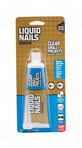 Product Cover Liquid Nails LN-207 6 Pack 2.5 oz. Small Projects Silicone Adhesive, Clear