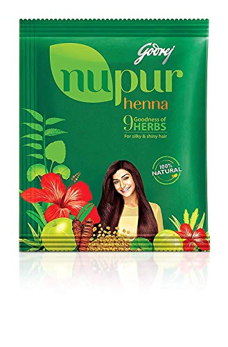 Product Cover Godrej Nupur Henna Natural Mehndi for Hair Color with Goodness of 9 Herbs 120gram X 3Packs