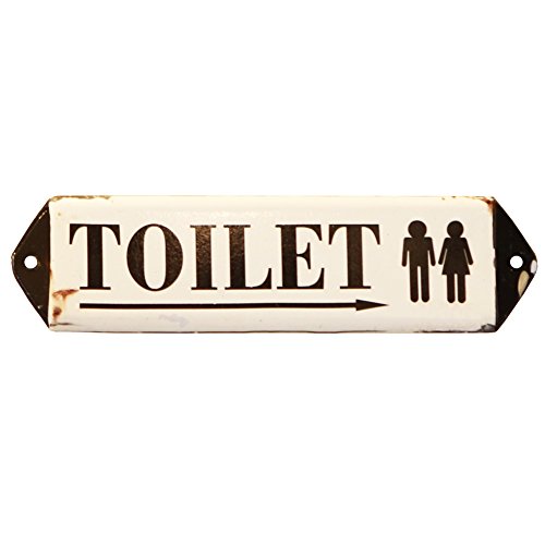 Product Cover NIKKY HOME Vintage Rustic Toilet Door Sign Wall Plaque Sign 12 in by 3.12 in