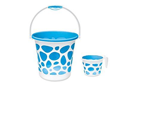 Product Cover MILTON Plastic Duplex Bucket 20 18 L and Matching Mug (Blue)