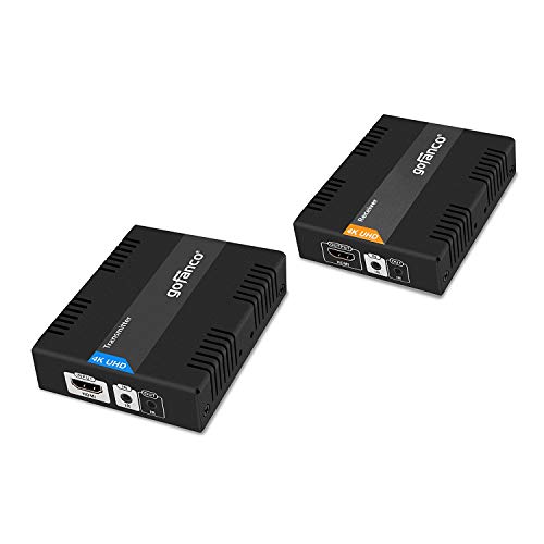 Product Cover gofanco HDBaseT HDMI Extender 4K 60Hz (4:2:0 8-bit) Over CAT5e/CAT6/CAT7 Cable with Bi-Directional IR, PoC - Up to 70 Meters (230 feet) @ 1080p 60Hz 40 Meters (130 feet) @ UHD, HDCP 2.2 (HDbaseT-Ext)