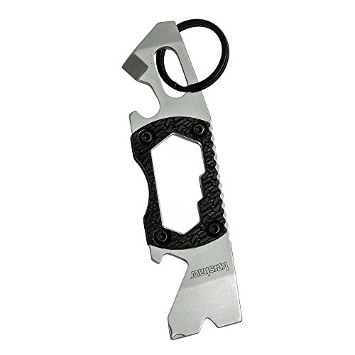 Product Cover Kershaw PT-2 Compact Keychain Pry Tool (8810X); Features Bottle Opener, Two Screwdriver Tips, Pry Bar, Wire Scraper, Three Hex Drives; Made of 8Cr13MoV Stainless Steel; 0.8 OZ, 3.75 In. Overall Length