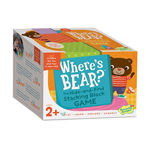 Product Cover Peaceable Kingdom Where's Bear? The Hide and Find Stacking Block Game for 2 Year Olds